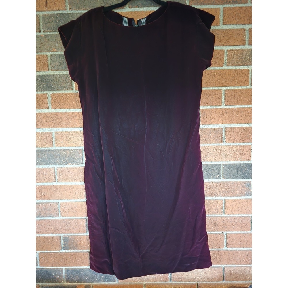 Vintage Unbranded Womens Party Formal Evening Dress Dark Red Velvet